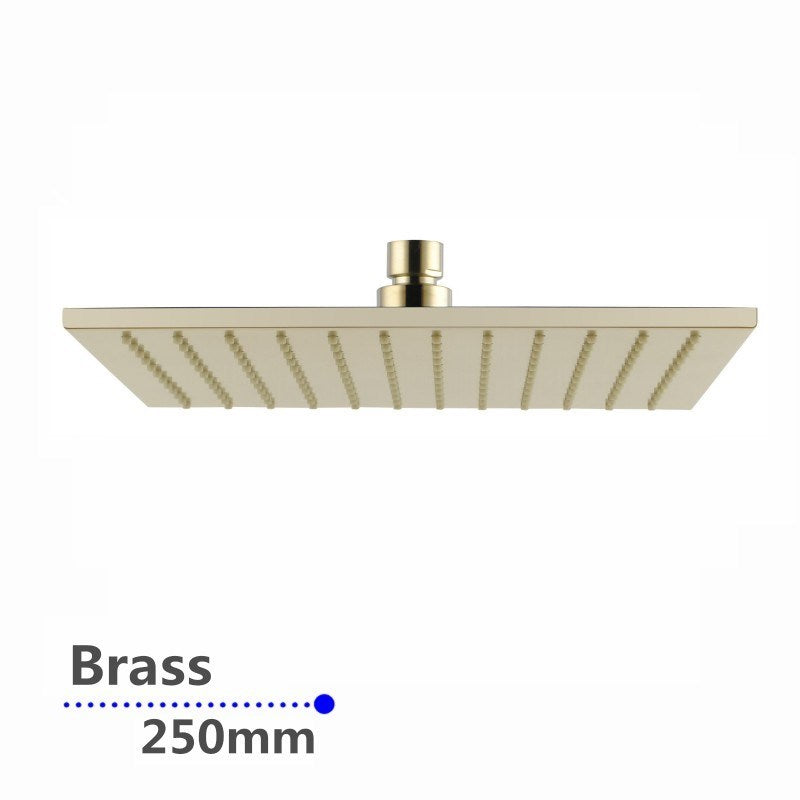 250mm Brushed Brass Shower Head