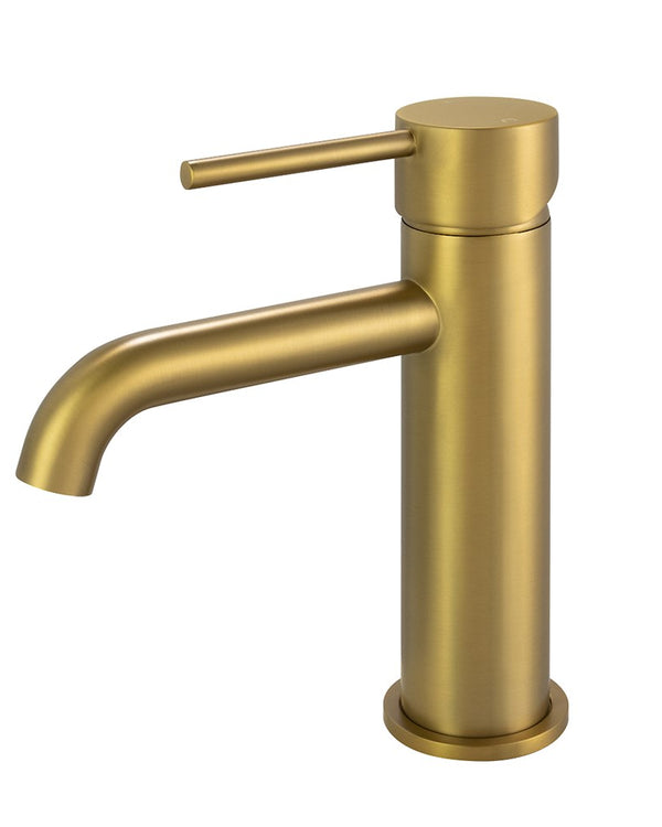 LUCID PIN - Brushed Brass Basin Mixer