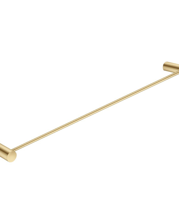 600mm Brushed Brass Single Towel Rail