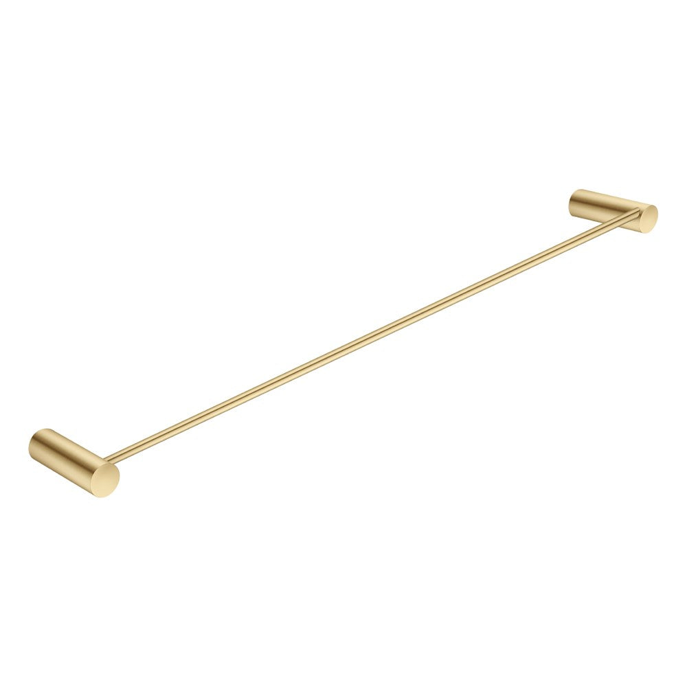 600mm Brushed Brass Single Towel Rail