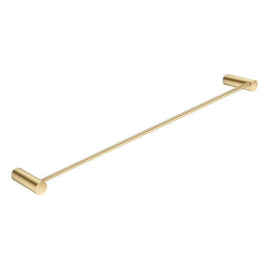 600mm Brushed Brass Single Towel Rail