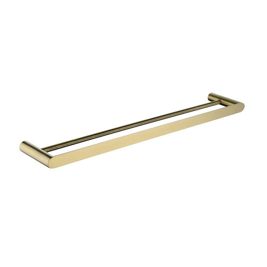RUSHY - 600mm Brushed Brass Double Towel Rail
