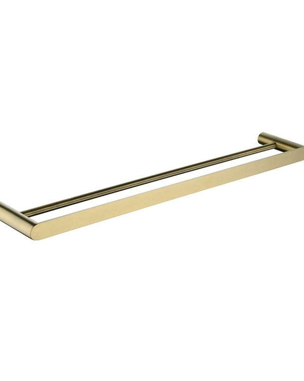 RUSHY - 600mm Brushed Brass Double Towel Rail