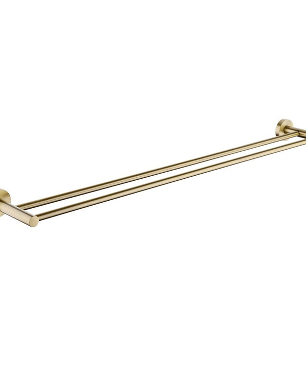 LUCID PIN - Brused Brass Cuttable Double Towel Rail