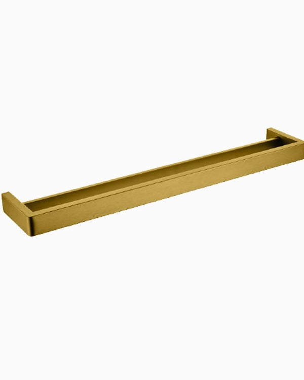 IVANO - 600mm Brushed Brass Double Towel Rail