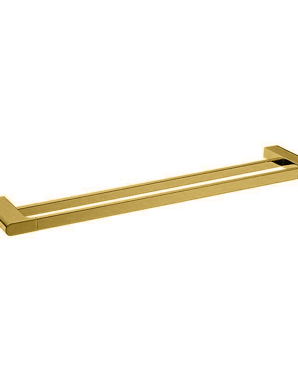 VOG - 800mm Brushed Brass Double Towel Rail