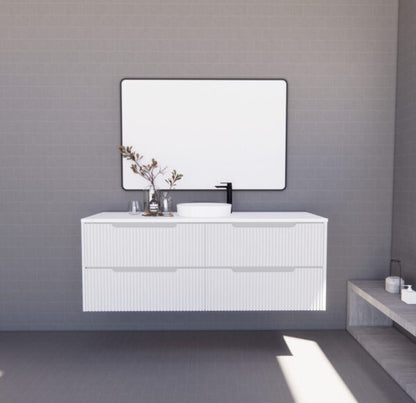 Bali Matte White 1500mm Wall Hung Vanity with Ceramic Top