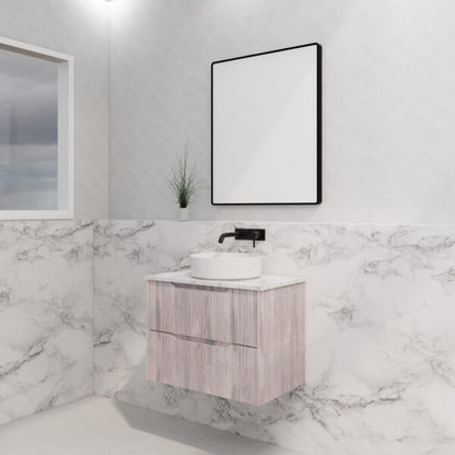 Bali White Oak 750mm Wall Hung Vanity with Ceramic Top