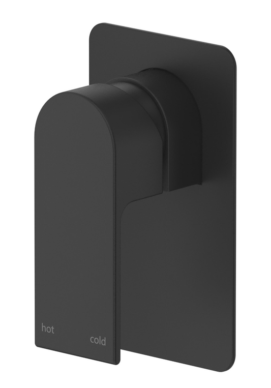Beki Shower Mixer - Square Plate - TRIM KIT ONLY Black