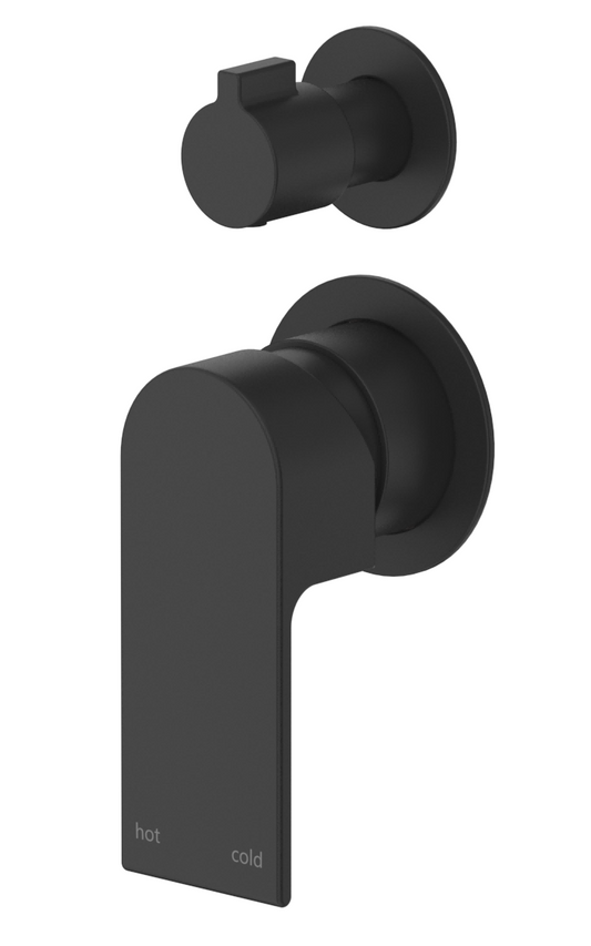 Eleniko Shower Mixer Diverter - 2P - TRIM KIT ONLY Black