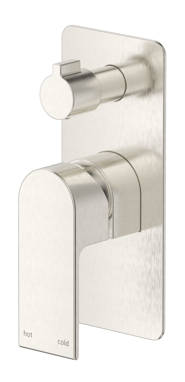 Beki Shower Mixer Diverter - 1P - TRIM KIT ONLY Brushed Nickel