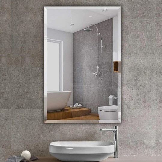 600x450mm Bevel Edge Rectangle Plain Mirror