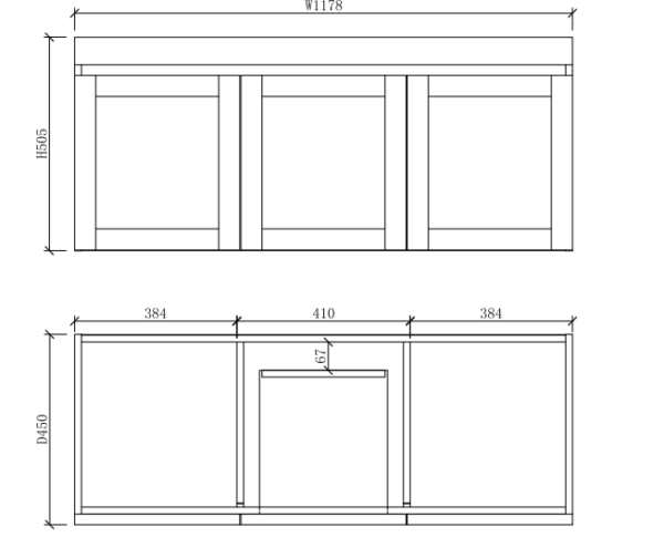 Boston Double Bowl 1200mm Wall Hung Vanity with Ceramic Top