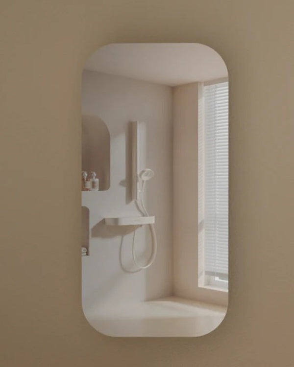 Carysil Earls 450x900mm Walnut Squircle Shaving Cabinet