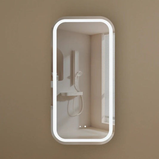 Carysil Earls 450x900mm Walnut Squircle LED Shaving Cabinet