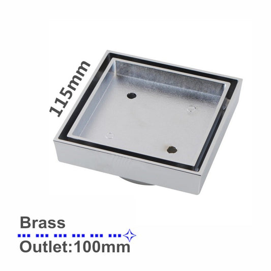115x115mm Chrome Tile Insert Drain