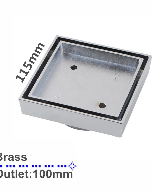 115x115mm Chrome Tile Insert Drain