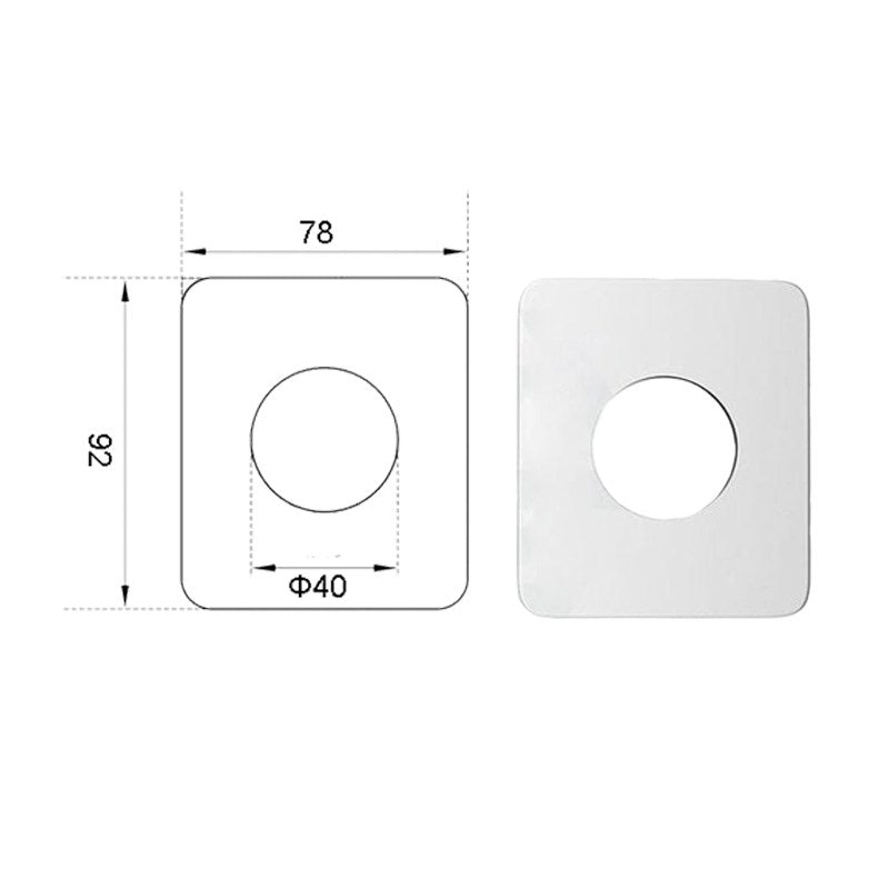 Rectangle Chrome Cover Plate 78*92mm