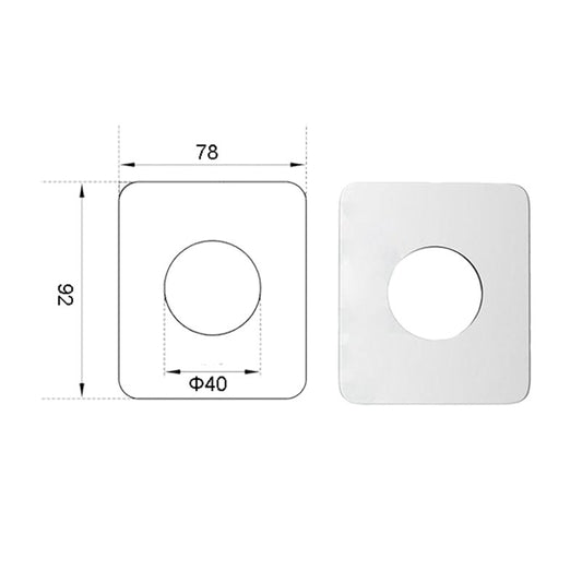 Rectangle Chrome Cover Plate 78*92mm