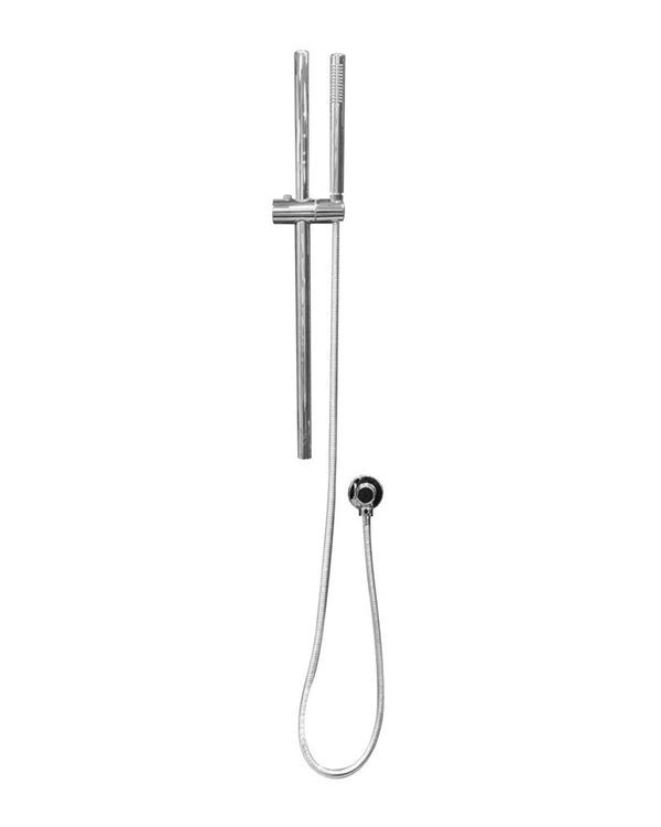 Chrome Shower Rail with Handheld Shower