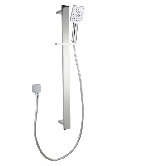 Chrome Shower Rail with Handheld Shower