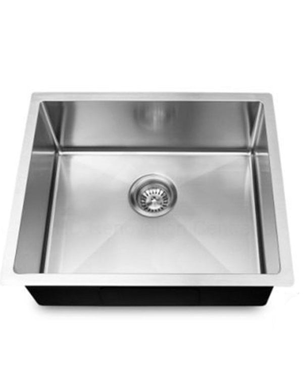 440x440x205mm Chrome Stainless Steel Single Bowl Kitchen Sink