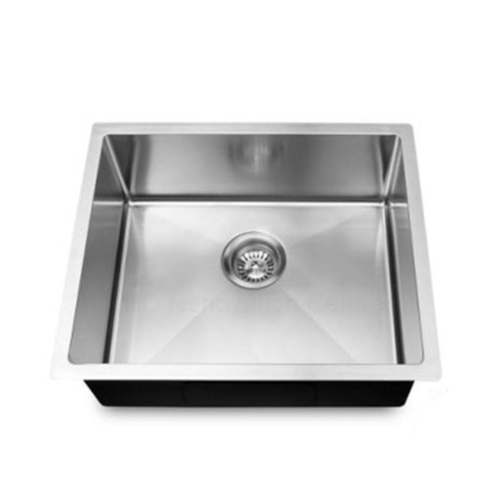 440x440x205mm Chrome Stainless Steel Single Bowl Kitchen Sink