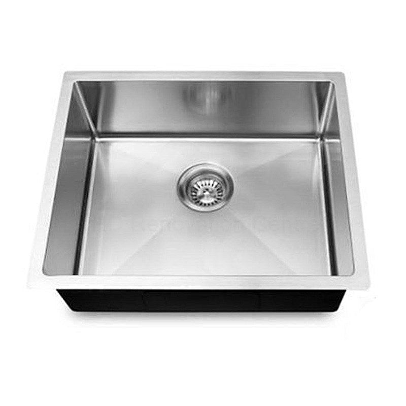 440x440x230mm Chrome Stainless Steel Single Bowl Kitchen Sink