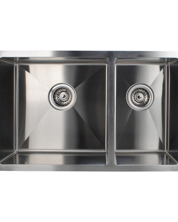 710x450x205mm Chrome Stainless Steel 1 & 1/2 Bowl Kitchen Sink