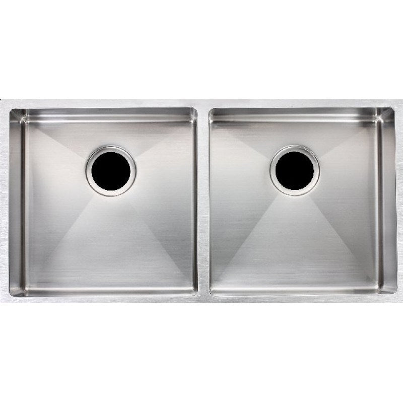 860x440x200mm Chrome Stainless Steel Double Bowl Kitchen Sink