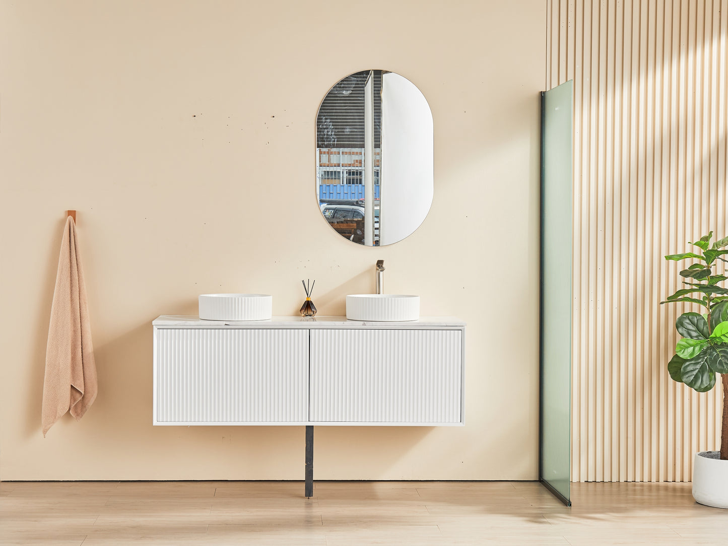 Kirribilli Matte White PVC 1500mm Wall Hung Vanity (Cabinet Only)