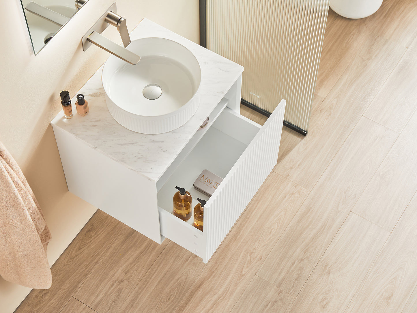 Kirribilli Matte White PVC 750mm Wall Hung Vanity (Cabinet Only)