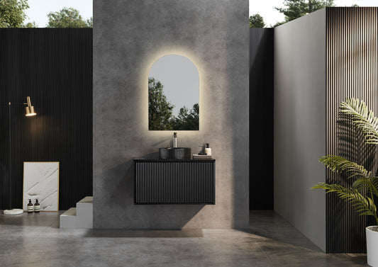 Kirribilli Matte Black PVC 900mm Wall Hung Vanity (Cabinet Only)