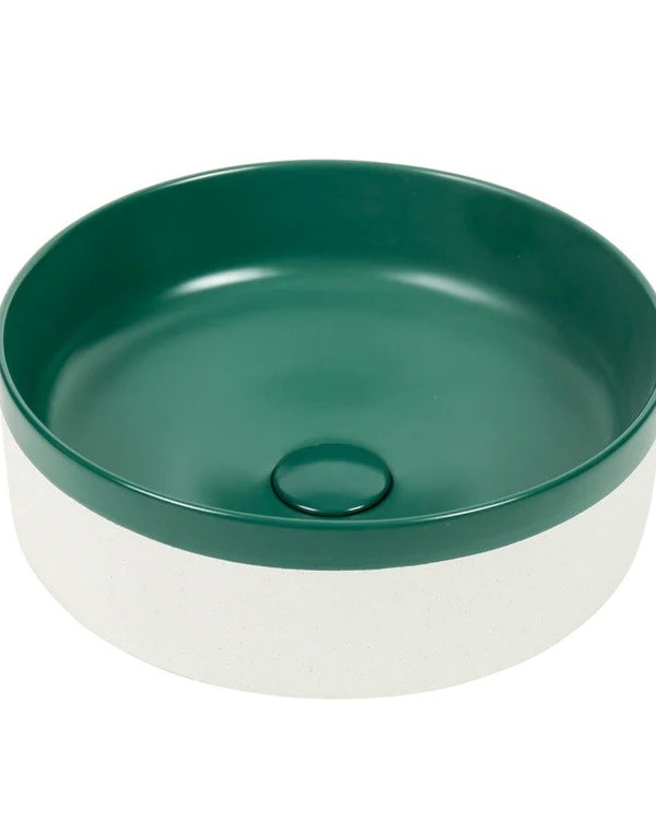 375*375*135mm Color Plus Matte Green Basin Above Counter Basin(32mm Nonoverflow)