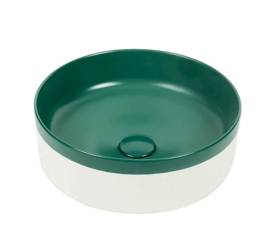 375*375*135mm Color Plus Matte Green Basin Above Counter Basin(32mm Nonoverflow)