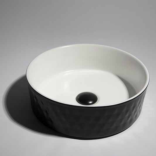 365x365x120mm Matte Black Above Counter Basin
