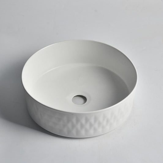 365x365x120mm Matte White Above Counter Basin