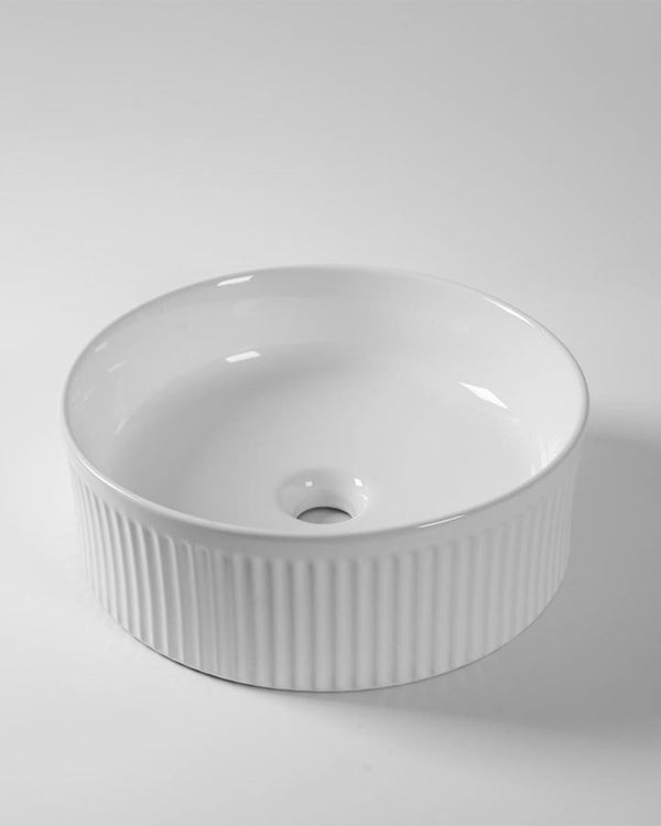 370x370x130mm Gloss White Above Counter Basin