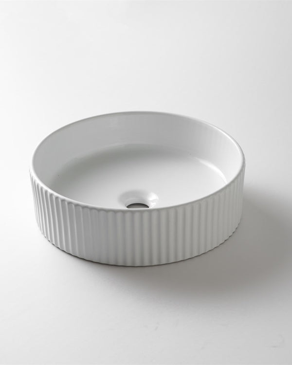 400x400x125mm Gloss White Above Counter Basin