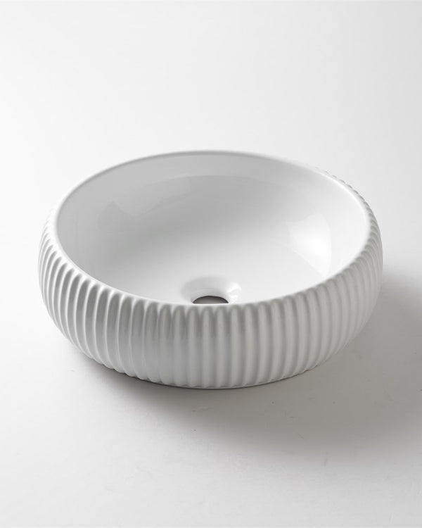 420x420x125mm Gloss White Abover Counter Basin