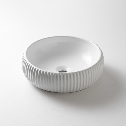 420x420x125mm Gloss White Abover Counter Basin