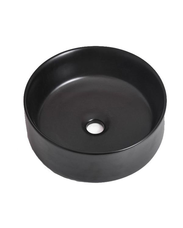 360x360x125mm Matte Black Above Counter Basin