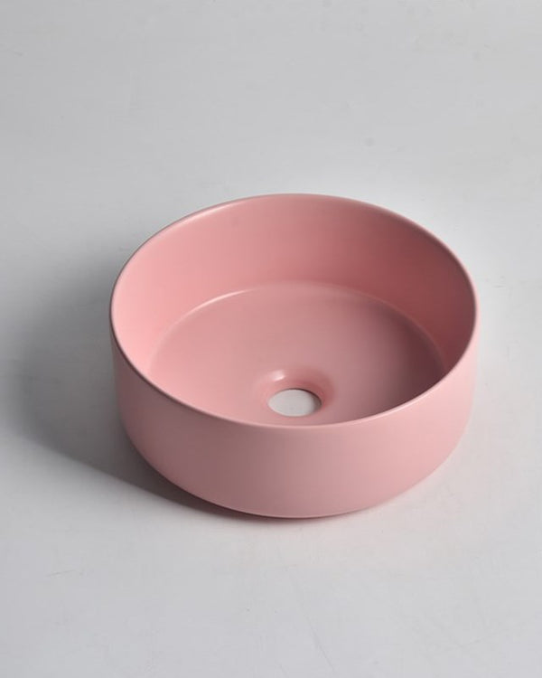 300x300x110mm Matte Pink Above Counter Basin