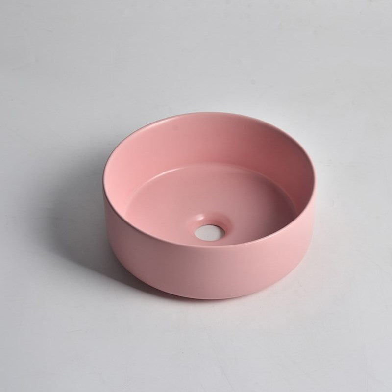 300x300x110mm Matte Pink Above Counter Basin