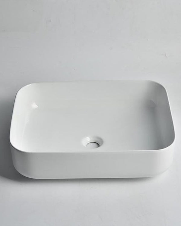 500x400x135mm Gloss White Above Counter Basin