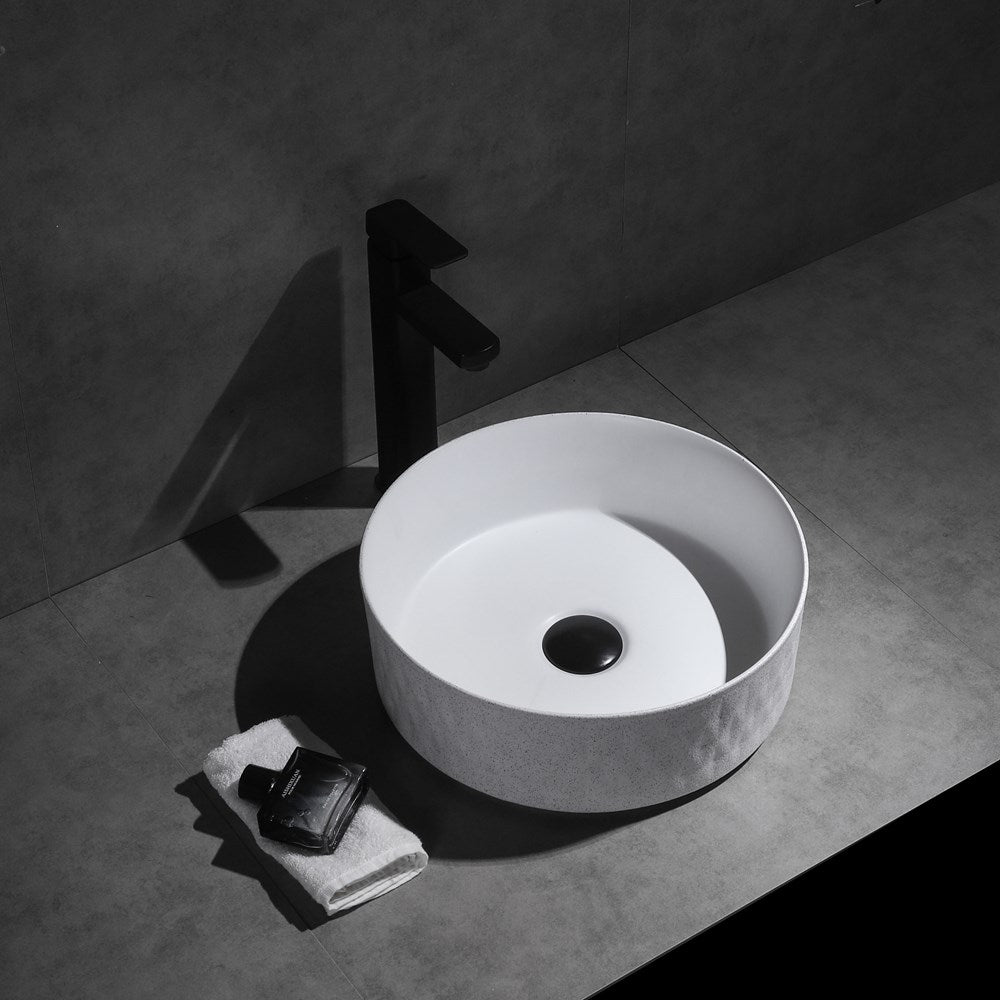 365x365x120mm Textured Exterior & Matte White Interior Above Counter Basin