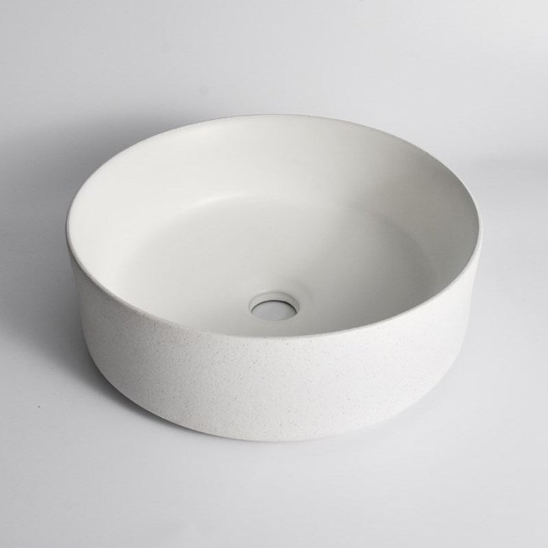 360x360x125mm Textured Exterior & Matte White Interior Above Counter Basin