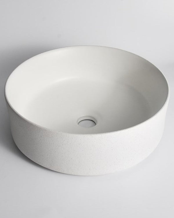 360x360x125mm Textured Exterior & Matte White Interior Above Counter Basin