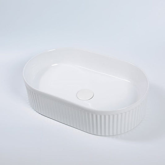 490x310x130mm Gloss White Above Counter Basin