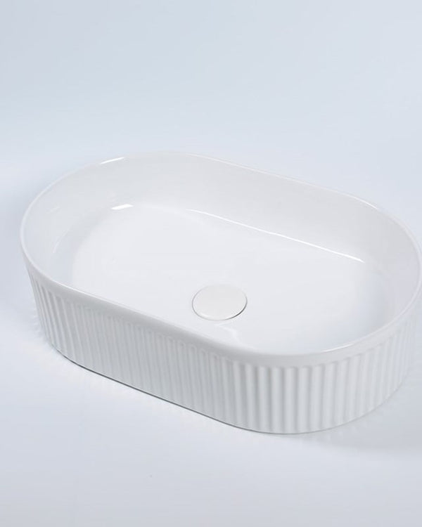 490x310x130mm Matte White Above Counter Basin